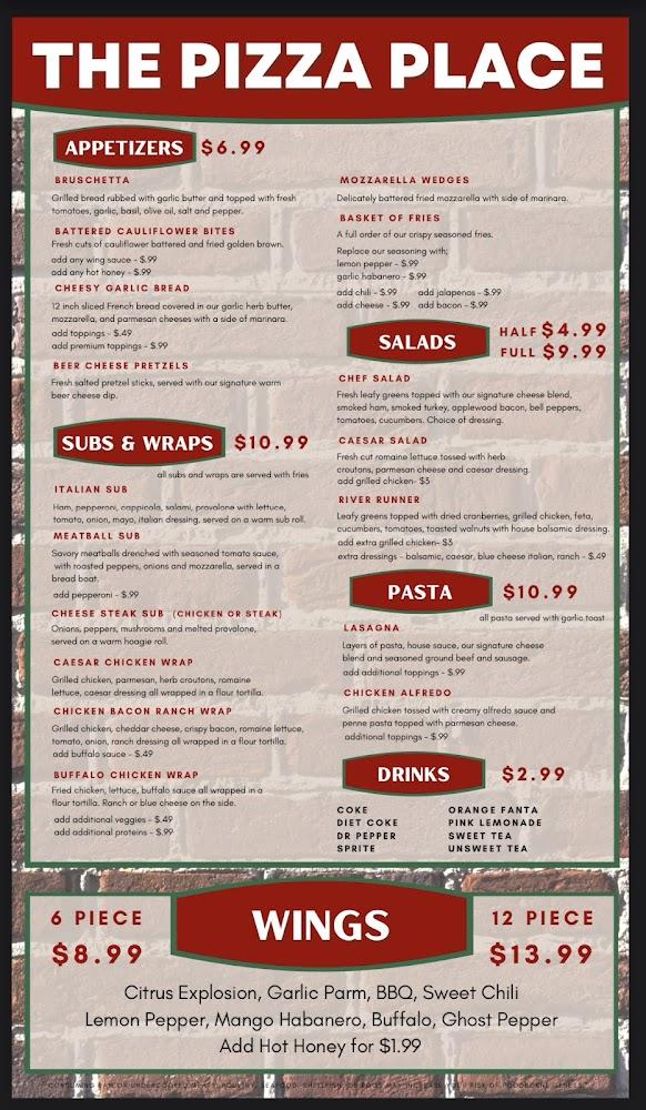 The Pizza Place Menu image 1