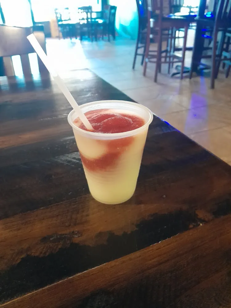 Pina Colada and Strawberry Frozen Drink